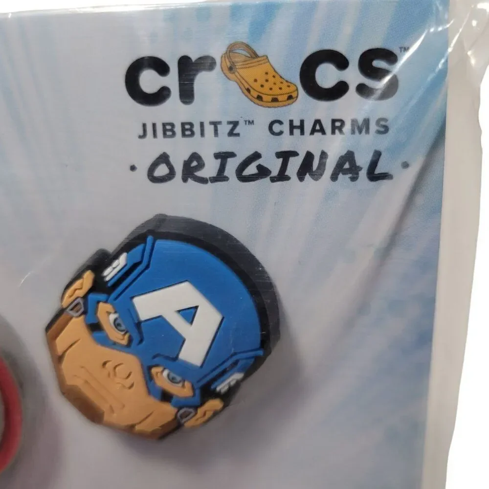 Crocs Jibbitz Shoe Charms Captain America Uniquely You Original Marvel Superhero